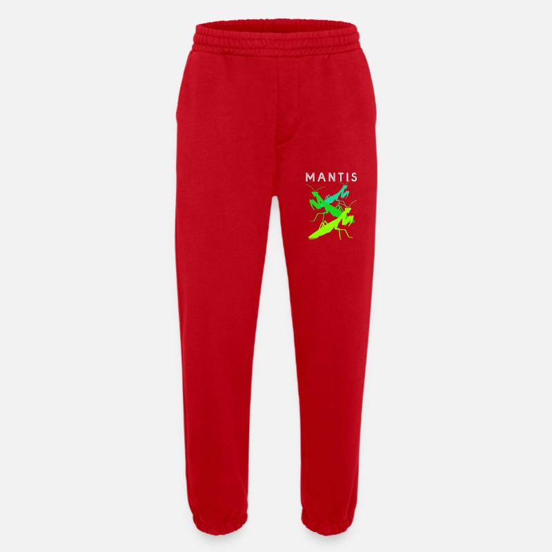 Worshipper Mantis Mantis - Heavyweight Jogging Pants - made by SPREAD  - red