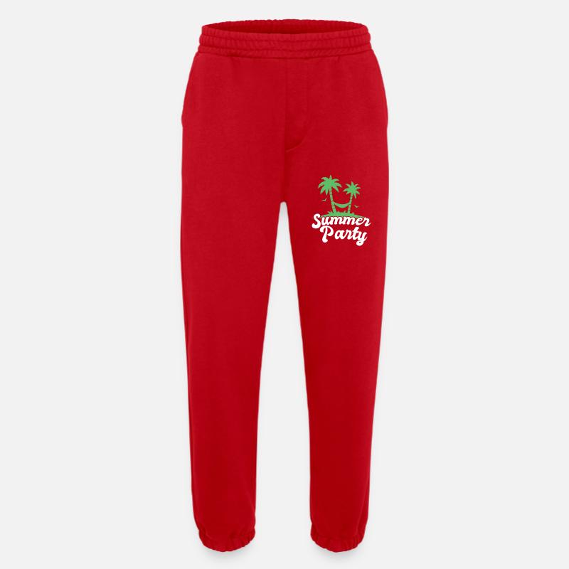 Summer Party Palm Tree Design - Heavyweight Jogging Pants - made by SPREAD  - red