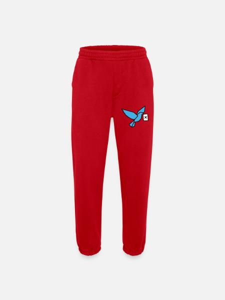 Brieftaube Wahlzettel Vogel Bunt - Heavyweight Jogginghose - made by SPREAD - Rot
