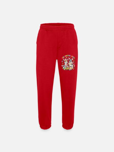 Hoster Bunny Family - Egg Collector - Heavyweight Jogging Pants - made by SPREAD  - red
