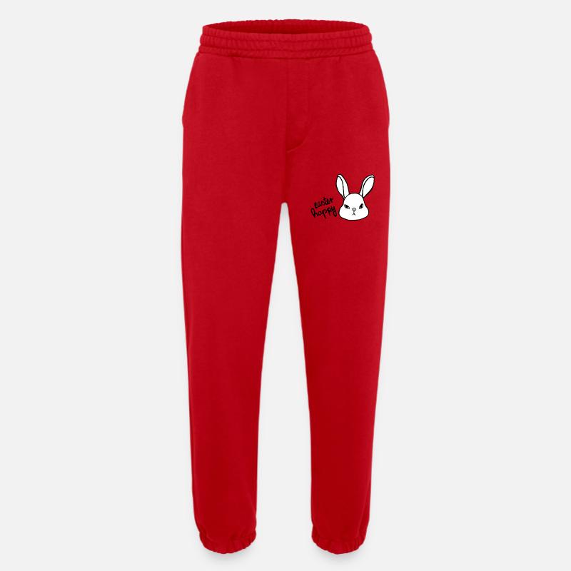 Sarcastic Easter Bunny - Easter Happy Bunny - Heavyweight Jogging Pants - made by SPREAD  - red
