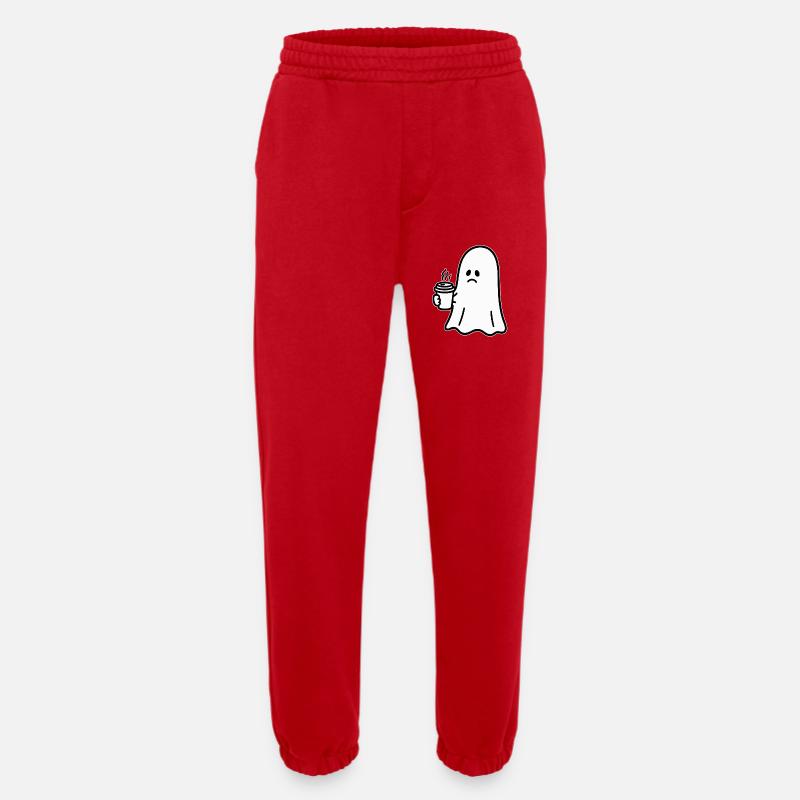 Geist Kaffee Halloween Süßes oder Saures - Heavyweight Jogginghose - made by SPREAD  - Rot