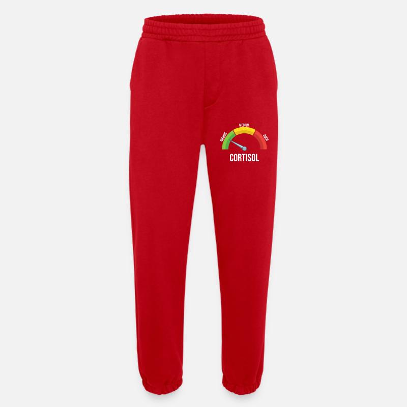 Cortisol Meter - Heavyweight Jogging Pants - made by SPREAD  - red