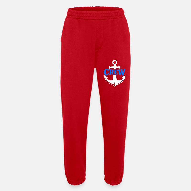 Blauer Anker Crew Logo - Heavyweight Jogginghose - made by SPREAD  - Rot