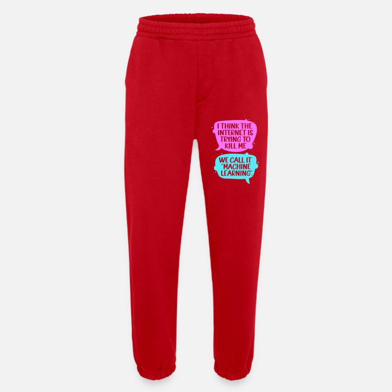 Programmeur GPT Coder - Pantalon de jogging bio épais fabriqué en UE - rouge