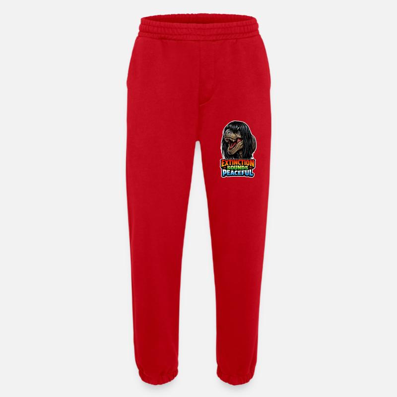 Emo Dinosaur, Sad Dino, Emotional - Heavyweight Jogging Pants - made by SPREAD  - red