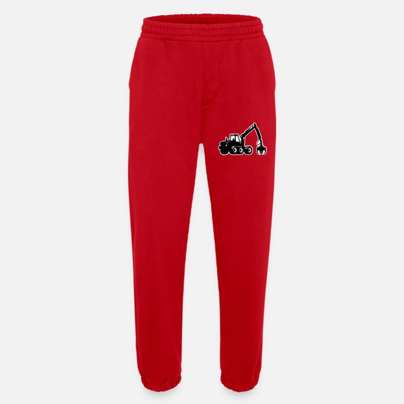 Silhouette de moissonneuse - Pantalon de jogging bio épais fabriqué en UE - rouge
