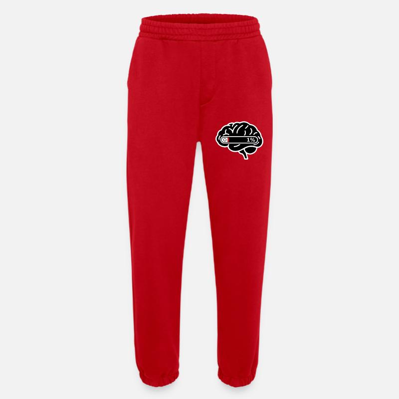Brain_Loading_1 _Digital_Burnout - Heavyweight Jogging Pants - made by SPREAD  - red
