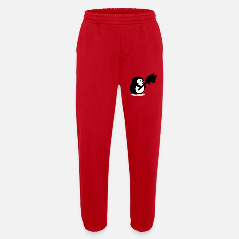 Hobby Horsing Kinder Pinguin - Heavyweight Jogginghose - made by SPREAD  - Rot