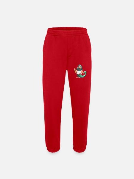 Sea hero with beard and fin - Heavyweight Jogging Pants - made by SPREAD  - red
