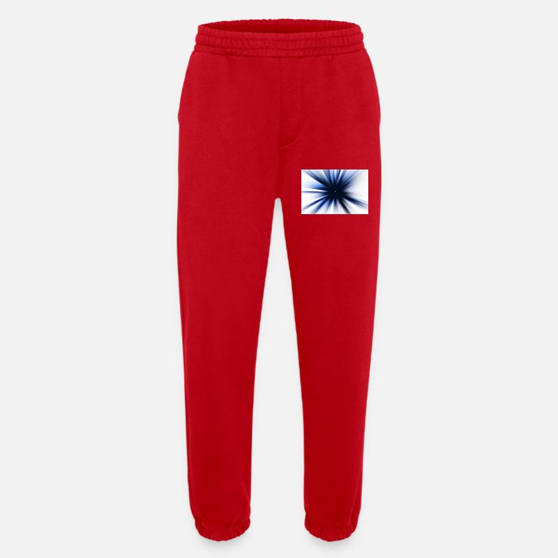 Fun Motiv - Blauer Strahleneffekt – Radial Burst - Heavyweight Jogginghose - made by SPREAD  - Rot
