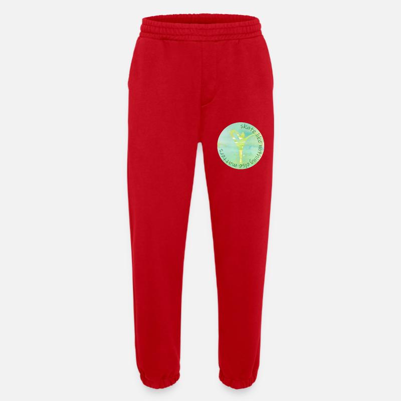 skate like nothing else matters - Heavyweight Jogging Pants - made by SPREAD - red