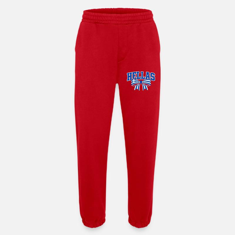 Hellas Loop - Heavyweight Jogging Pants - made by SPREAD  - red