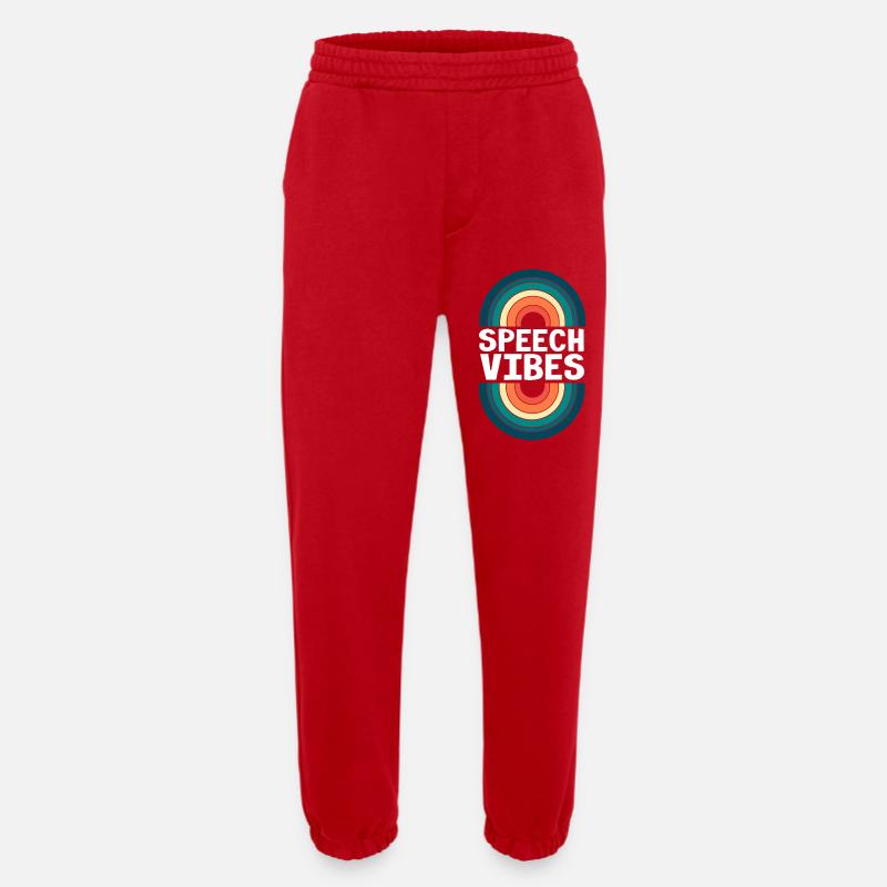Speech Therapy Speech Therapist - Heavyweight Jogging Pants - made by SPREAD  - red