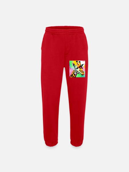 giraffe - Heavyweight Jogging Pants - made by SPREAD - red