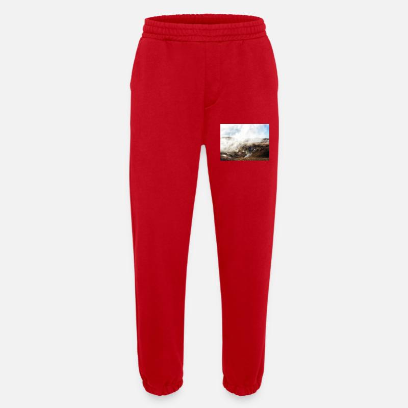 Wunderschöne, neblige Landschaft - Heavyweight Jogginghose - made by SPREAD  - Rot