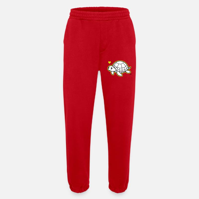 Max_the_turtle - Heavyweight Jogging Pants - made by SPREAD  - red