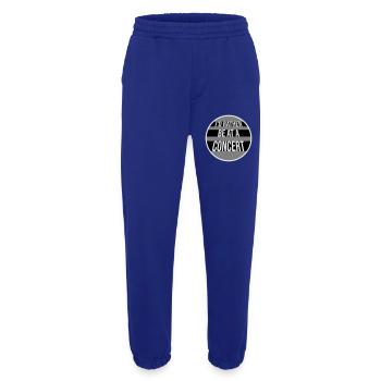 Je préférerais être à un concert Lustig Musik Konzert - Pantalon de jogging bio épais fabriqué en UE - Iconic Blue - Devant