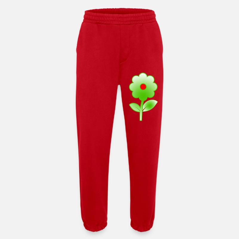 Blumen - Heavyweight Jogginghose - made by SPREAD  - Rot