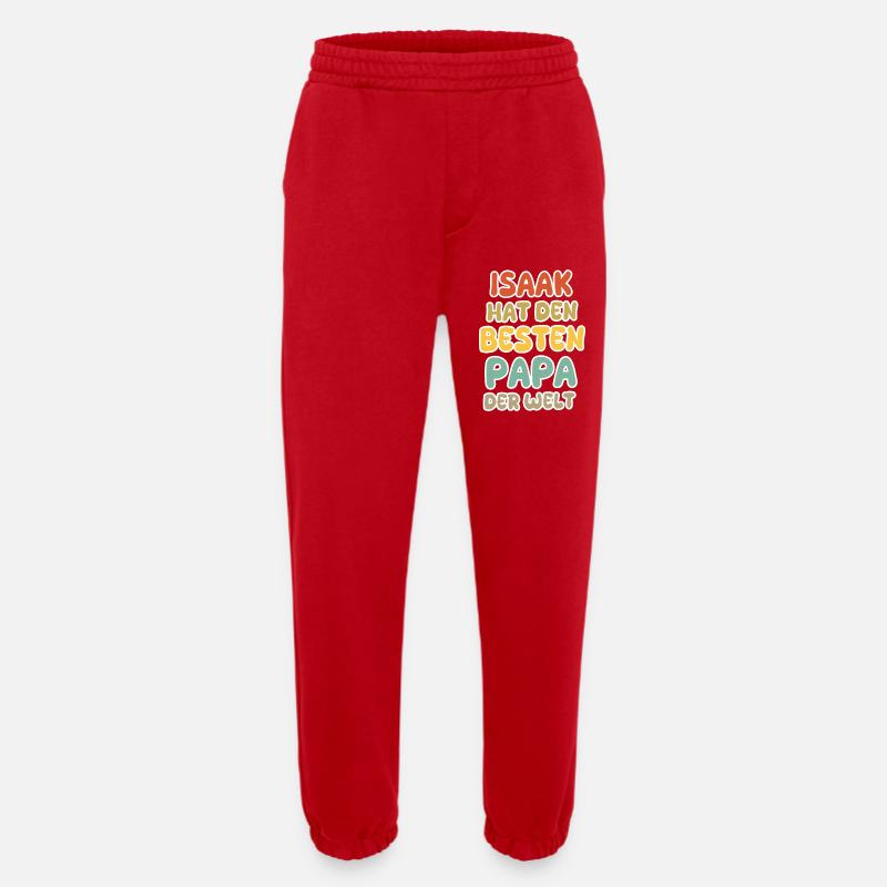 Spruch Isaak - Heavyweight Jogginghose - made by SPREAD - Rot