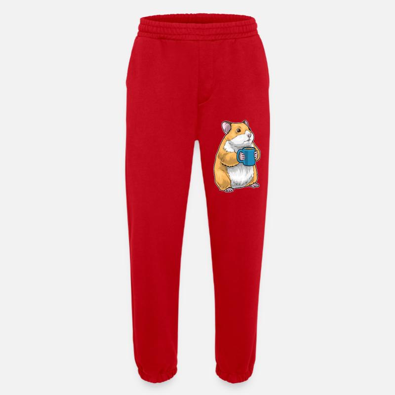 Hamster Coffee Mug - Heavyweight Jogging Pants - made by SPREAD  - red