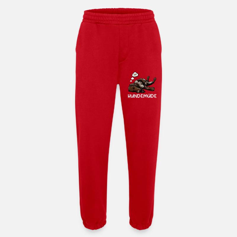 Hundemüde Deutsch Drahthaar drahthaar hunde - Heavyweight Jogginghose - made by SPREAD  - Rot