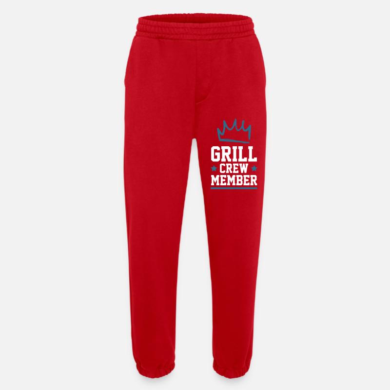 Grill Crew - Heavyweight Jogging Pants - made by SPREAD  - red