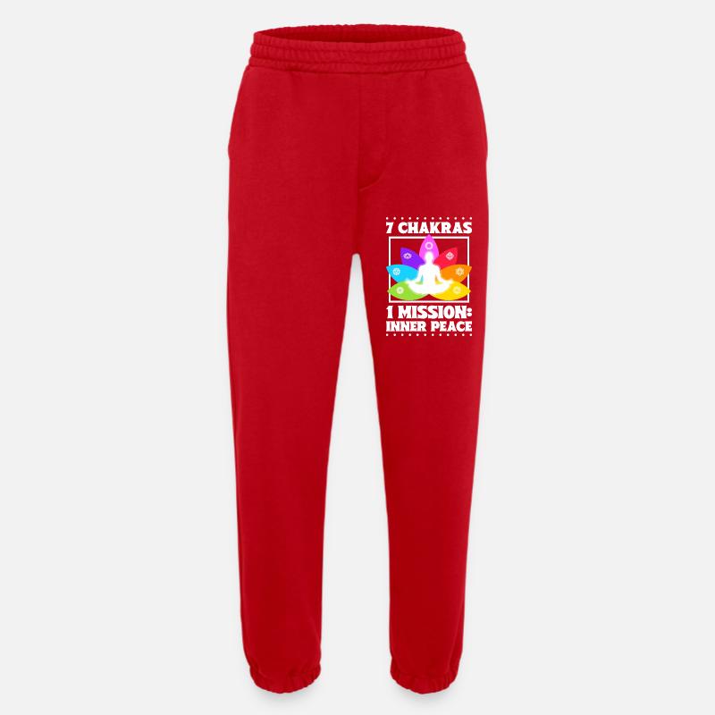 7 Chakras – Inner Peace - Heavyweight Jogging Pants - made by SPREAD  - red