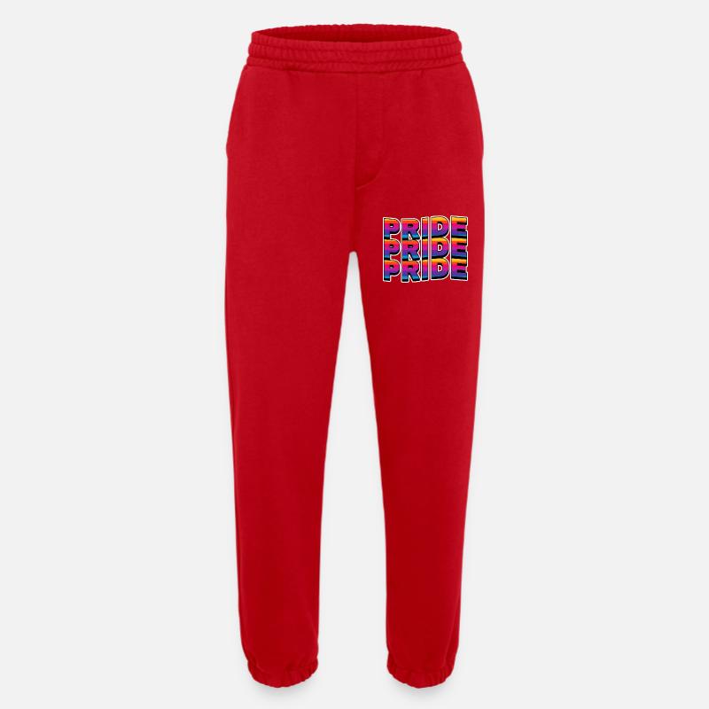 Pride Regenbogen Schriftzug - Heavyweight Jogginghose - made by SPREAD - Rot