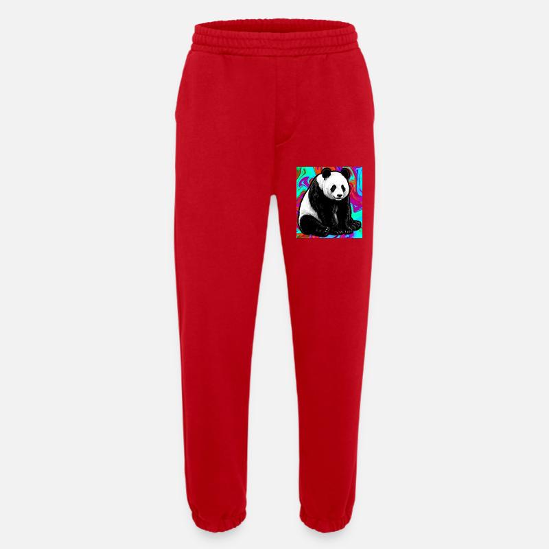 Panda - Heavyweight Jogginghose - made by SPREAD - Rot