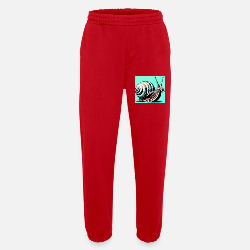 Snail - Heavyweight Jogging Pants - made by SPREAD  - red