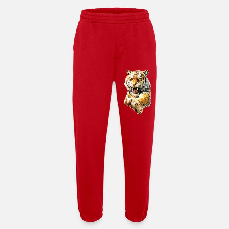 Cooler Tiger - Heavyweight Jogginghose - made by SPREAD - Rot