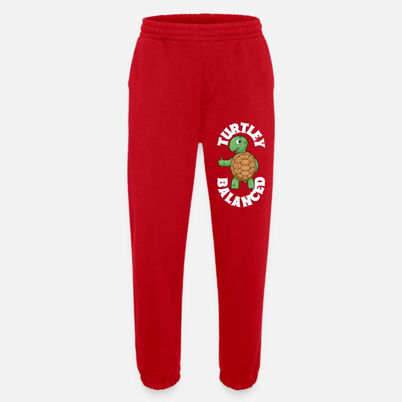 Turtle Balance - Chakra - Heavyweight Jogging Pants - made by SPREAD  - red