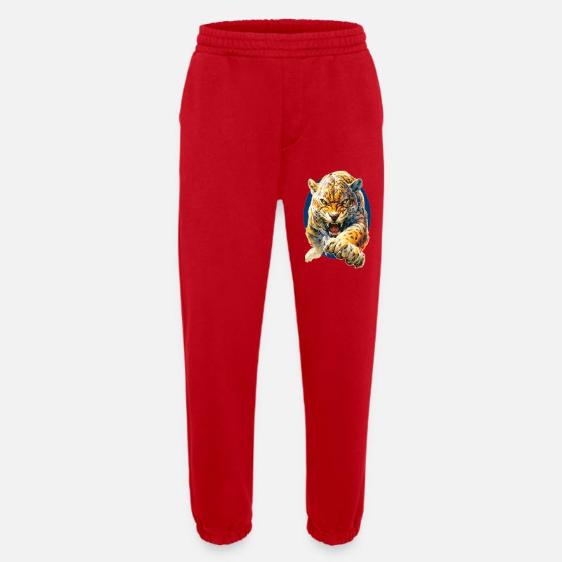 Leopard - Heavyweight Jogginghose - made by SPREAD - Rot