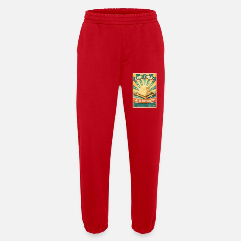 Ripening Today | Make your own soap - Heavyweight Jogging Pants - made by SPREAD - red