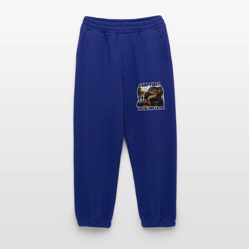 Carp First Problems Later Coffee Fishing Heavyweight Jogging Pants - made by SPREAD 