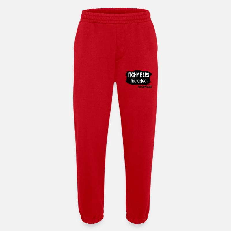 Itchy Ears Menopause - Heavyweight Jogging Pants - made by SPREAD - red