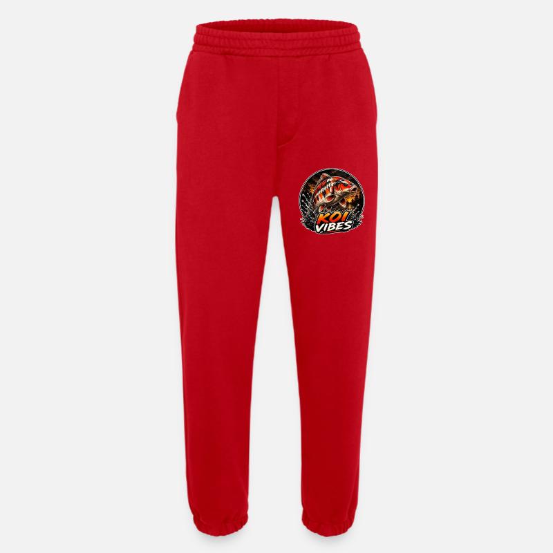 Koi Vibes Sunset Carp Design - Heavyweight Jogginghose - made by SPREAD  - Rot