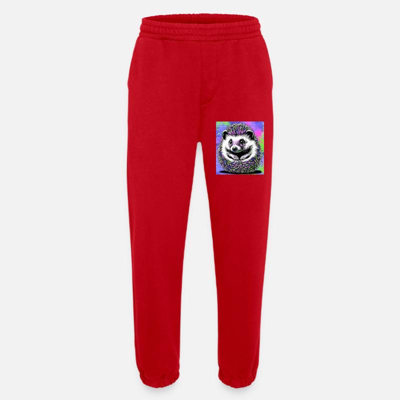 hedgehog - Heavyweight Jogging Pants - made by SPREAD - red