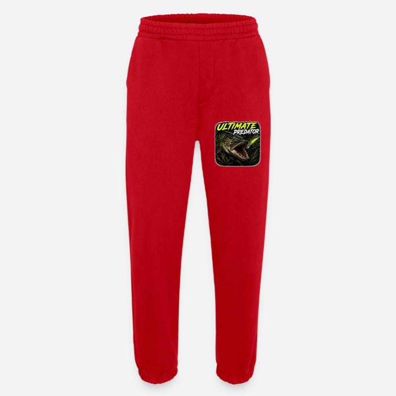 Ultimatives Predator-Hechtfang-Design - Heavyweight Jogginghose - made by SPREAD - Rot