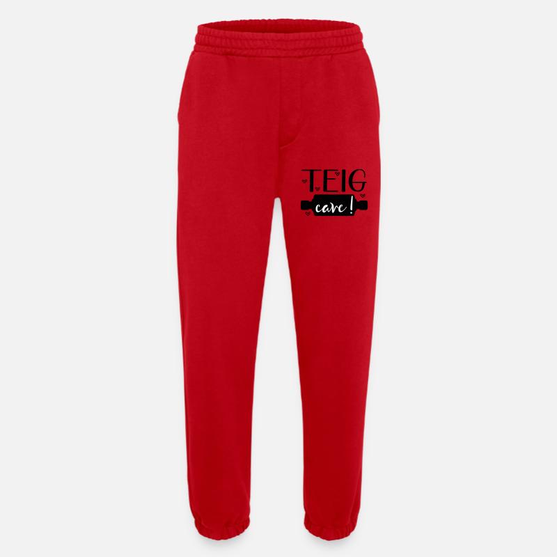 Sayings Baking Dough Roll - Heavyweight Jogging Pants - made by SPREAD - red
