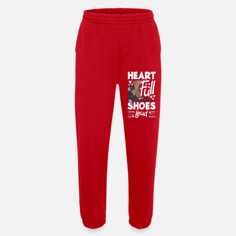 Stepptänzer, Steppschuhe, Tap Dance - Heavyweight Jogginghose - made by SPREAD - Rot
