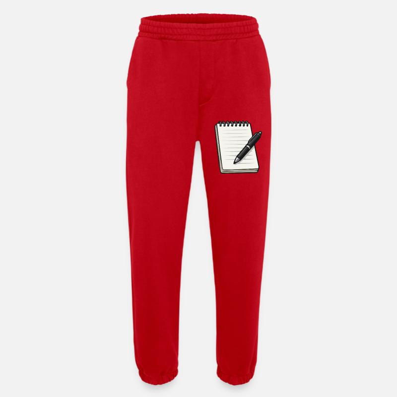 Notebook - Heavyweight Jogging Pants - made by SPREAD - red