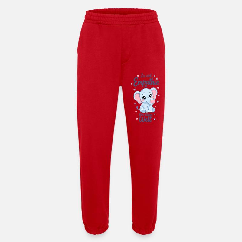 Empathie Elefant Geschenk - Heavyweight Jogginghose - made by SPREAD  - Rot