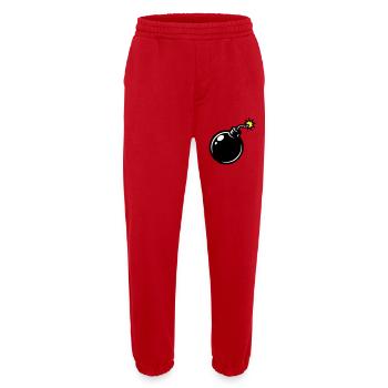 Bomb Comic - Pantalon de jogging bio épais fabriqué en UE - rouge - Devant