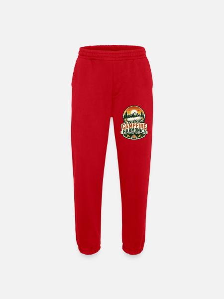 Instrument: Harmonica, Campfire-Music, Harmonica - Heavyweight Jogging Pants - made by SPREAD - red