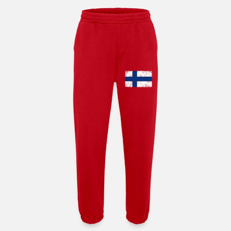 Finnland - Heavyweight Jogginghose - made by SPREAD  - Rot