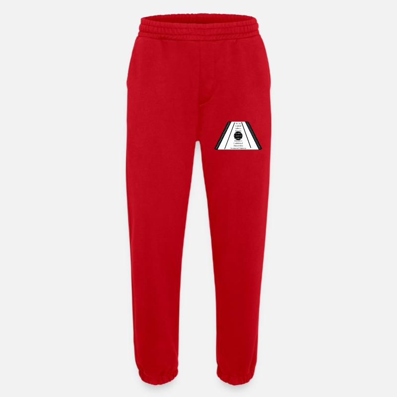 Hackbrett black n white - Heavyweight Jogginghose - made by SPREAD  - Rot