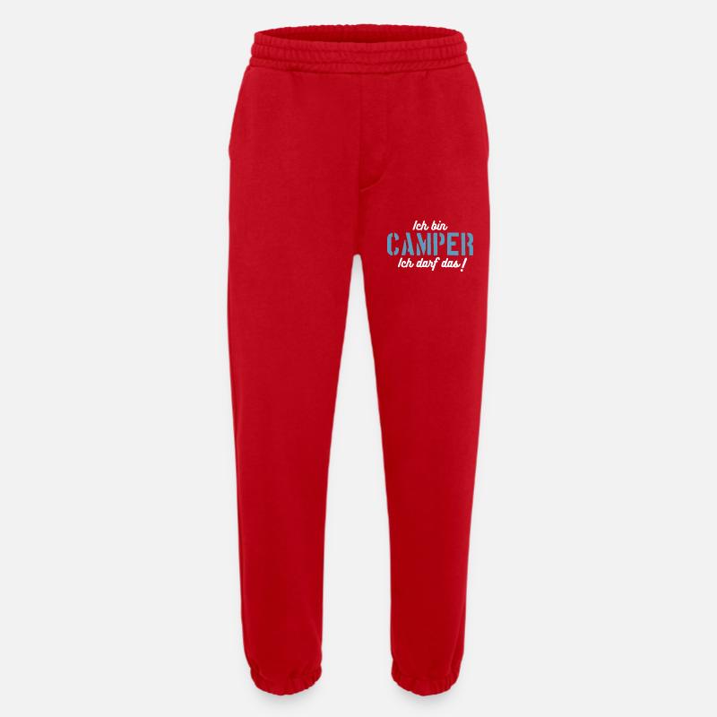 Ich bin Camper, ich darf das! - Heavyweight Jogginghose - made by SPREAD  - Rot
