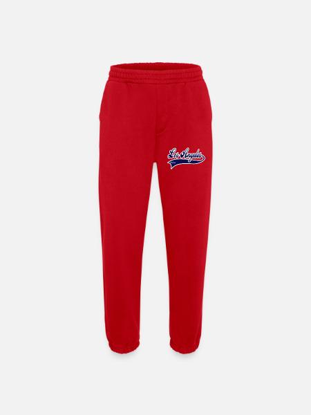 los angeles california - Heavyweight Jogging Pants - made by SPREAD - red